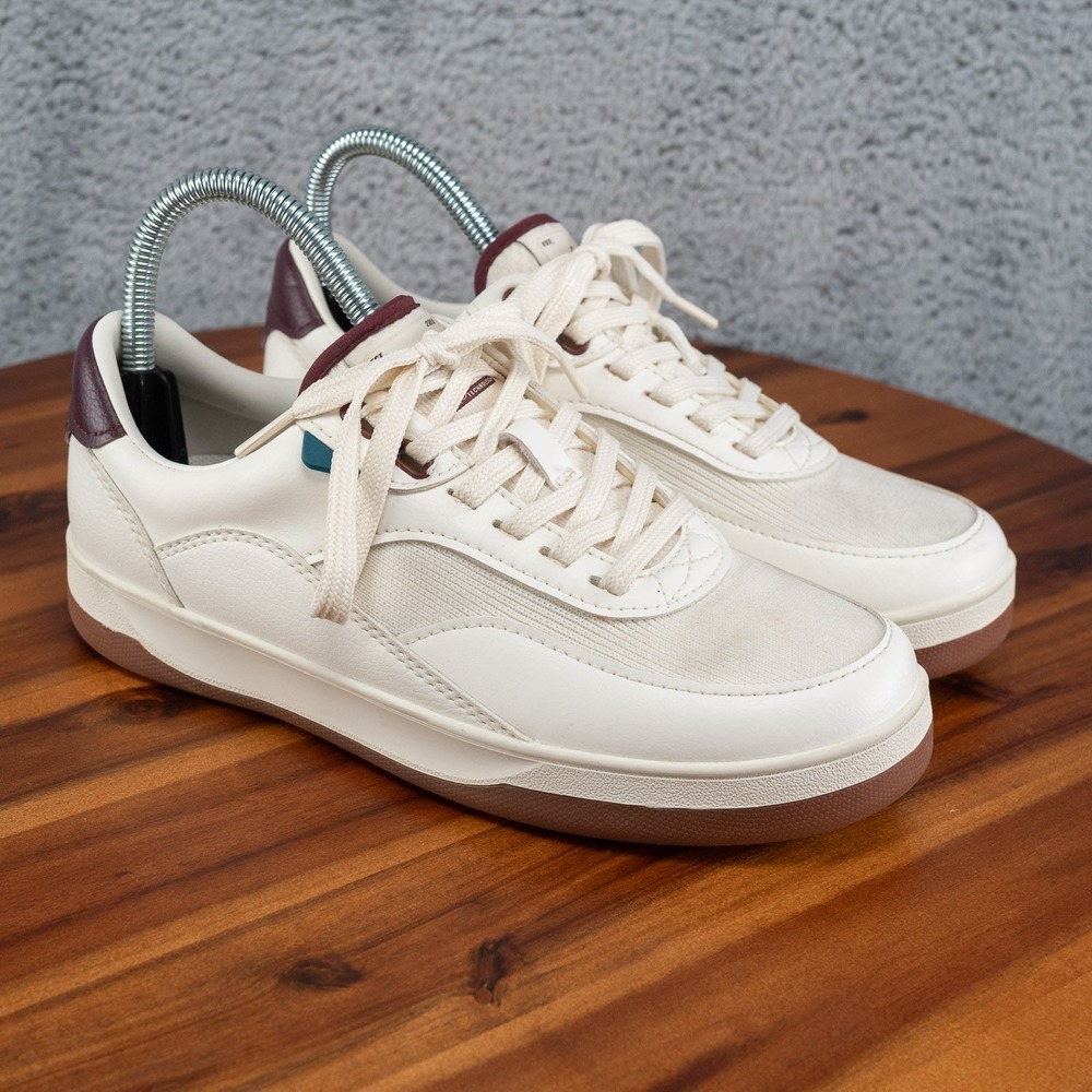 Vessi Courtside Classic Shoes Womens 6 Casual Sneakers Lace Up Low Top White